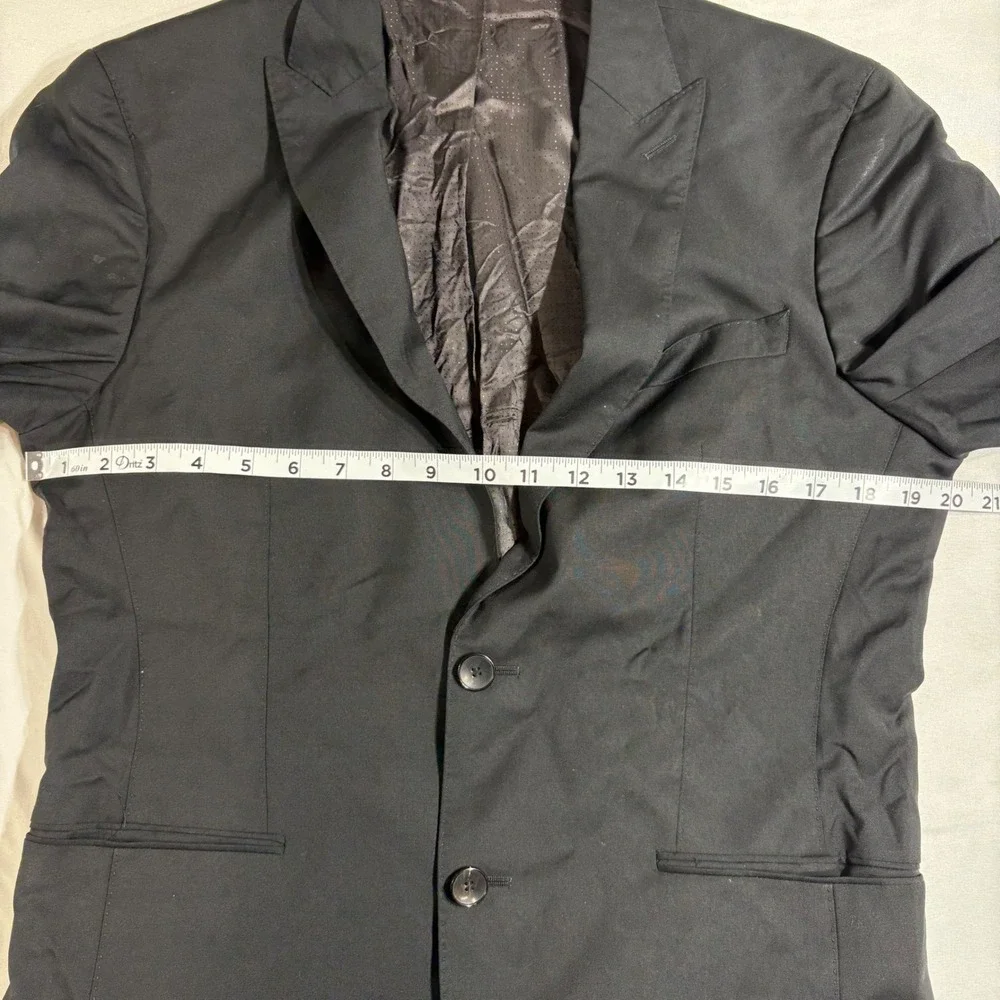 Hugo Boss‎ Blazer Mens 38R Black Reda Super 110 Wool Rayman Wayne Suit Jacket
